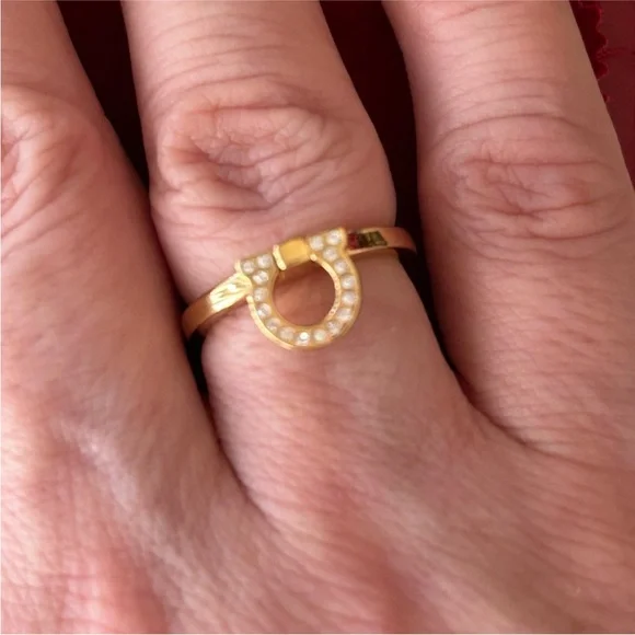 Ferragamo Crystal Gancini Ring - Picture 5 of 8